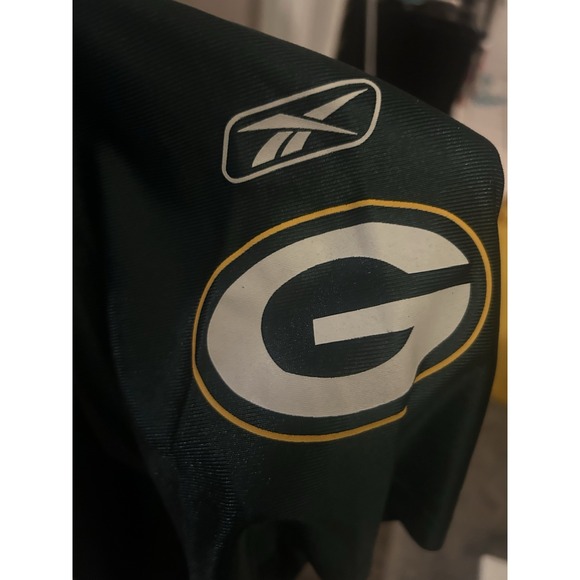 Vintage 90s Reebok Green Bay Packers BRETT FAVRE NFL jersey - YOUTH XL 488 - Picture 4 of 4
